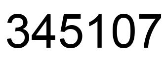 Number 345107 black image