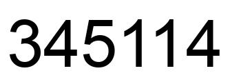 Number 345114 black image