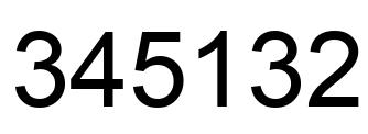Number 345132 black image