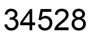 Number 34528 black image