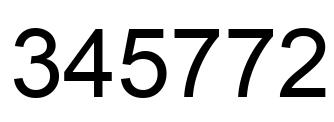Número 345772 imagen negro