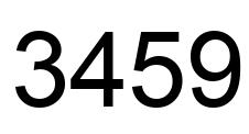 Number 3459 black image