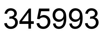 Número 345993 imagen negro