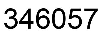 Number 346057 black image