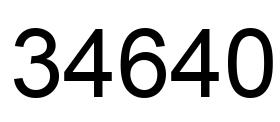 Number 34640 black image