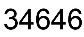 Number 34646 black image