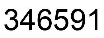 Number 346591 black image