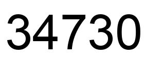 Number 34730 black image