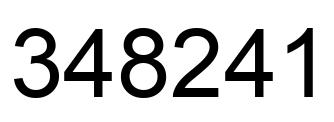 Número 348241 imagen negro