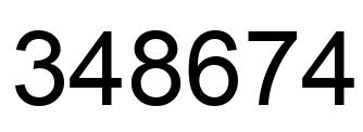 Número 348674 imagen negro