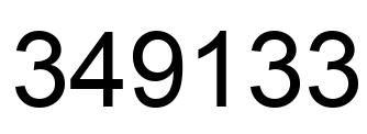 Number 349133 black image