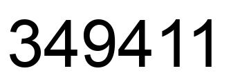 Number 349411 black image