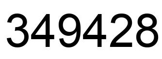 Number 349428 black image