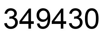 Number 349430 black image