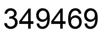 Number 349469 black image