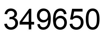 Number 349650 black image