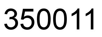 Number 350011 black image