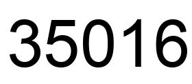 Número 35016 imagen negro