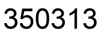 Number 350313 black image