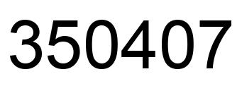 Number 350407 black image