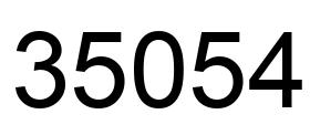 Number 35054 black image