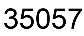 Number 35057 black image