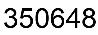 Number 350648 black image