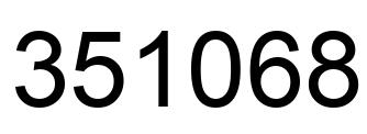 Número 351068 imagen negro