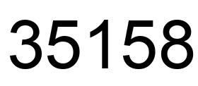 Number 35158 black image