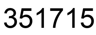 Number 351715 black image