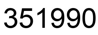 Number 351990 black image