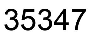 Number 35347 black image