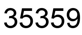 Number 35359 black image
