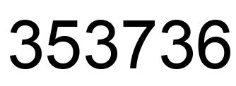 Number 353736 black image