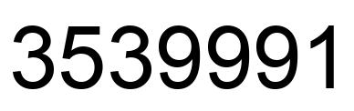 Number 3539991 black image