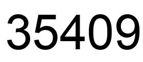 Number 35409 black image
