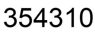 Number 354310 black image