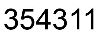 Number 354311 black image