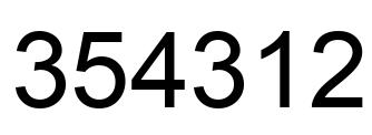 Number 354312 black image