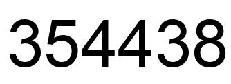 Number 354438 black image