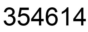 Número 354614 imagen negro