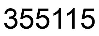 Number 355115 black image