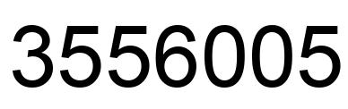 Number 3556005 black image