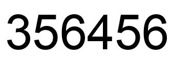Number 356456 black image