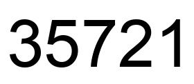 Number 35721 black image