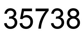 Number 35738 black image