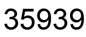 Number 35939 black image