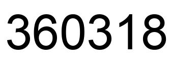 Number 360318 black image