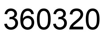 Number 360320 black image
