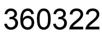 Number 360322 black image